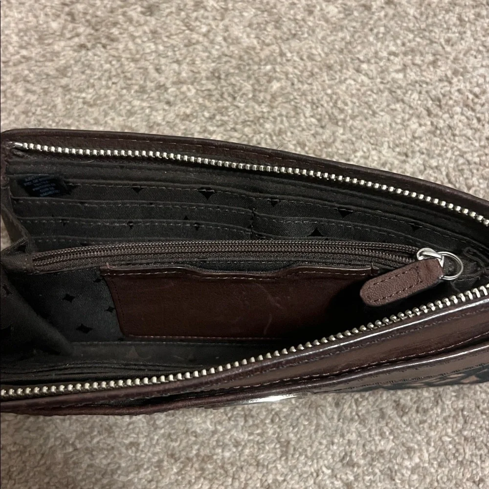 Fossil Black and Brown Patterned Wallet - Picture 3 of 3